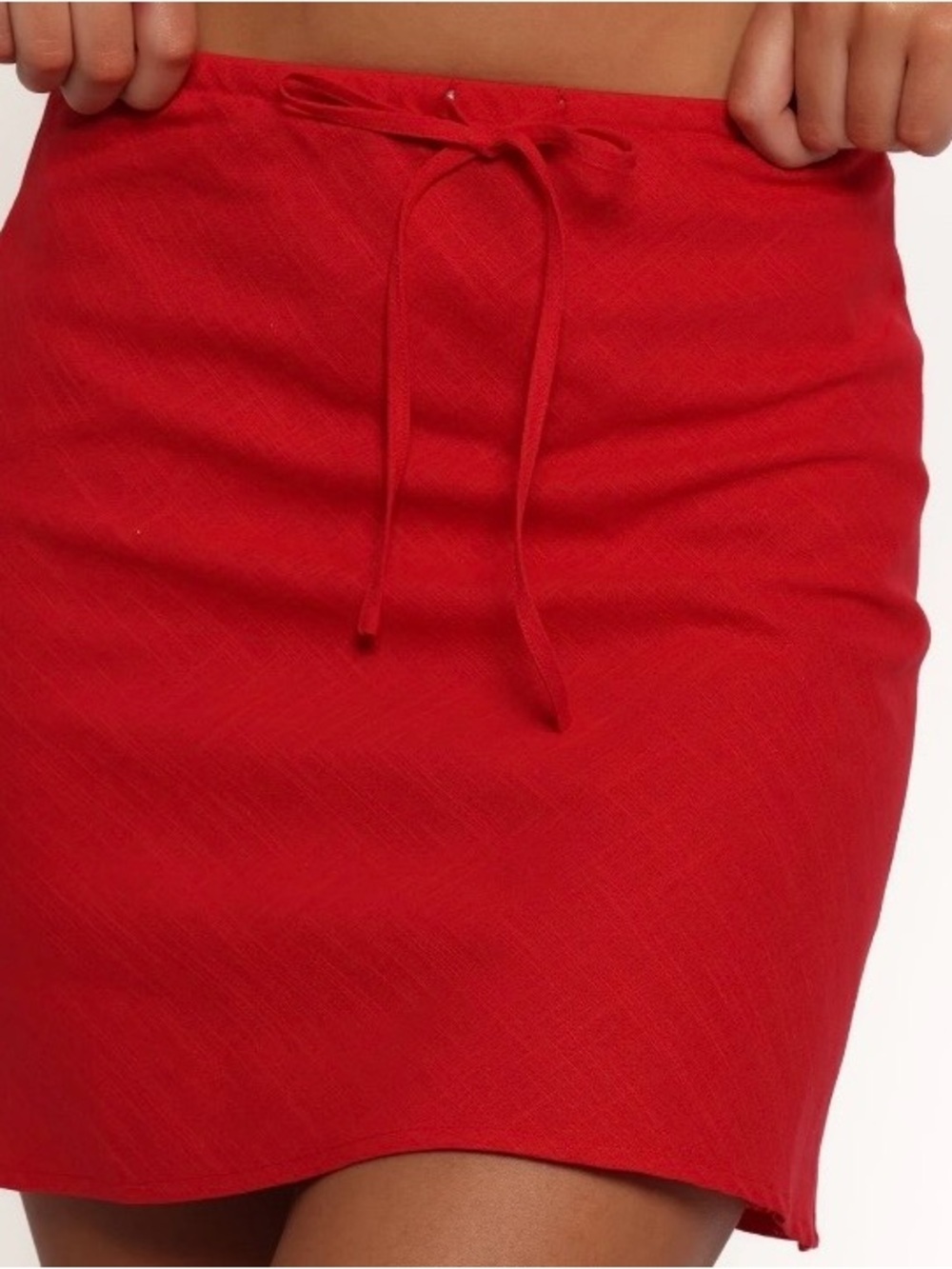 Petal & Pup Red Drawstring Mini Skirt